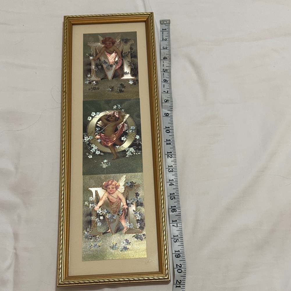 Gold‎ Framed Fairy Art Print Vintage